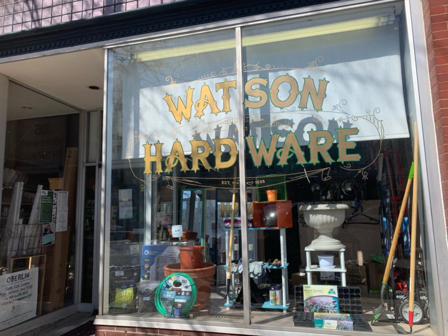 Watson Hardware has been an essential part of Oberlin’s downtown area since 1895. In the next month, some of Oberlin’s small businesses will be eligible to receive government aid through President Joe Biden’s American Rescue Plan Act. 