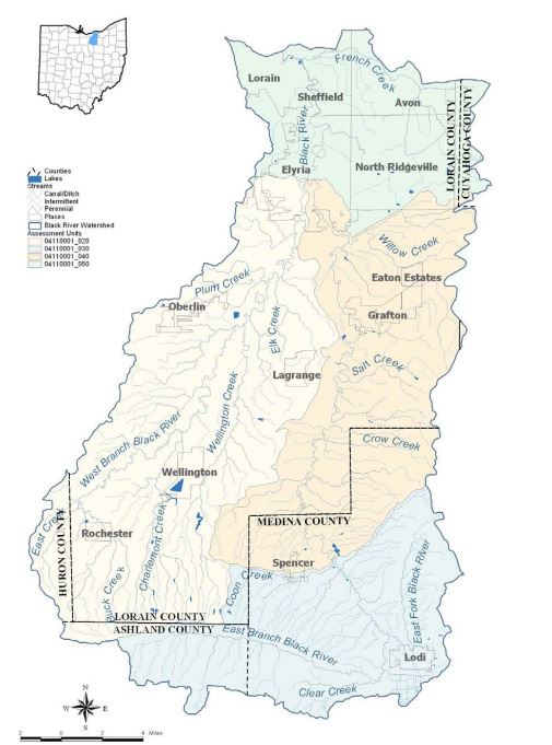 The Black River Watershed, where the City of Oberlin collects its drinking water.